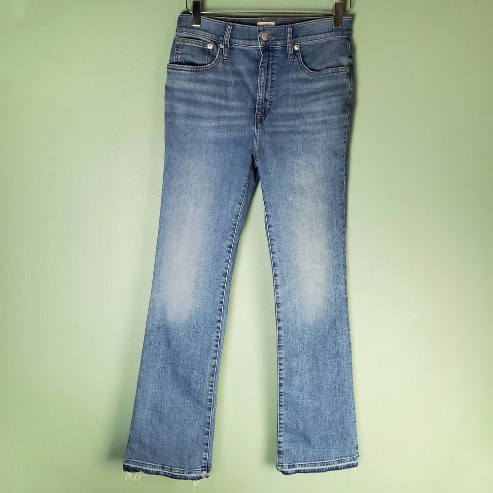 J. Crew Denim Womens Curvy Full Length Demi Boot Eco Jeans Size 28